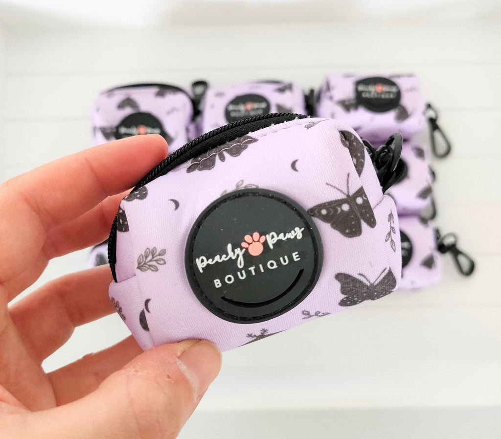 Lilac Pupperfly Poo Bag Holder - PeachyPawsBoutique