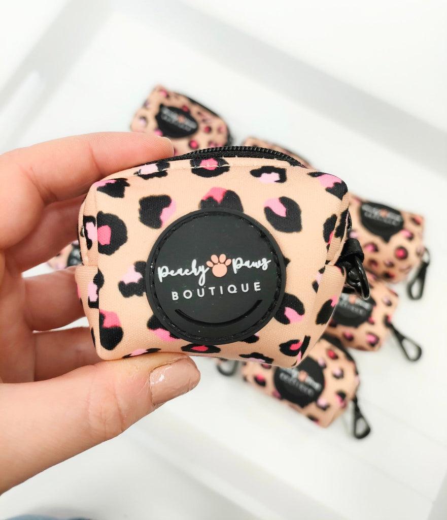 Luxe Leopard Nude Poo Bag Holder - PeachyPawsBoutique
