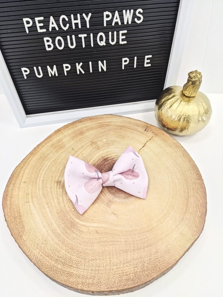Pumpkin Pie Bow Tie - PeachyPawsBoutique