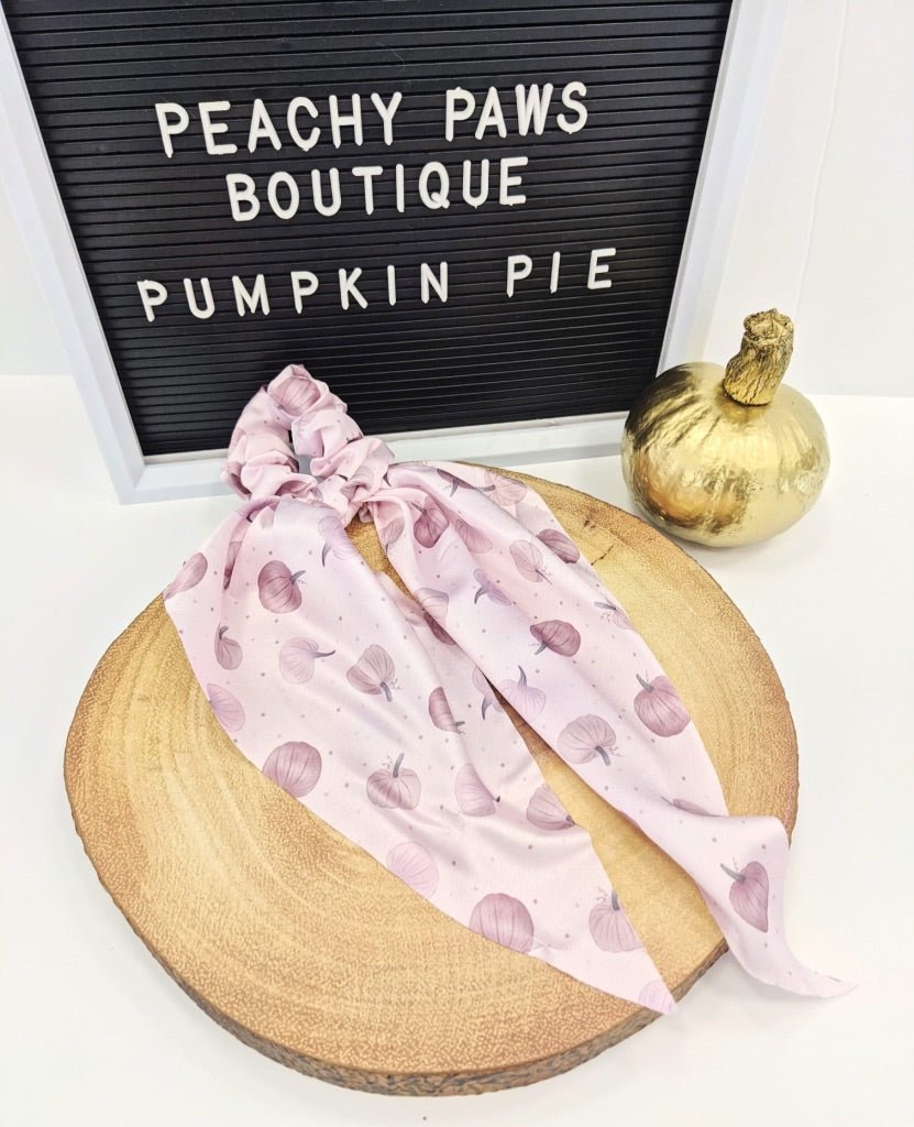 Pumpkin Pie Scarf Scrunchie - PeachyPawsBoutique