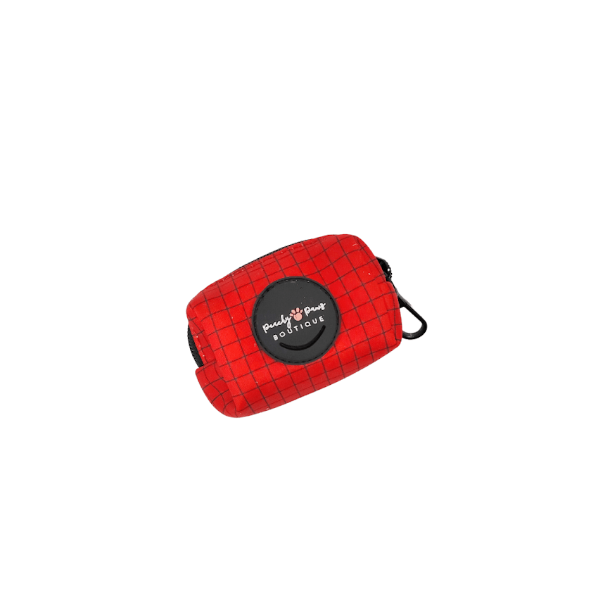 Red Off the Grid Poo Bag Holder - PeachyPawsBoutique