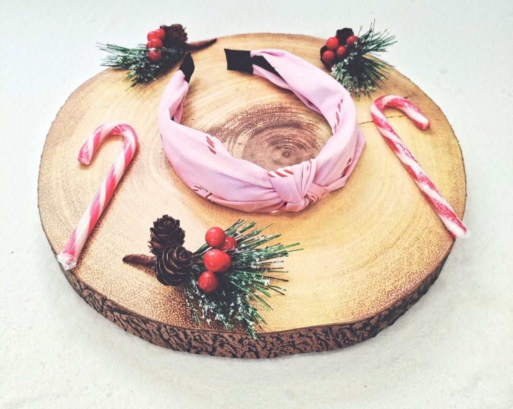 Sweet Like Candy Canes Knot Band - PeachyPawsBoutique